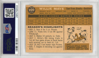 Willie Mays 1960 Topps Card #200 (PSA EX-MT 6)