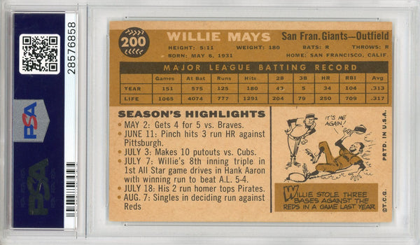 Willie Mays 1960 Topps Card #200 (PSA EX-MT 6)