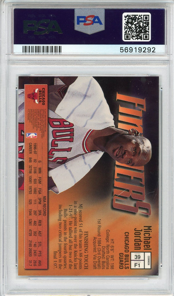 Michael Jordan 1997 Topps Finest w/ Coating Card #39 (PSA)