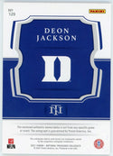 Deon Jackson Autographed 2021 Panini National Treasures Collegiate Rookie Jersey Card