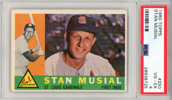 San Musial 1960 Topps Card #250 (PSA VG-EX 4)