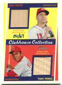 Topps Heritage Clubhouse Collection Joey Votto Tony Perez Dual Bat Card