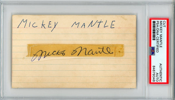 Mickey Mantle Autographed Cut (PSA)