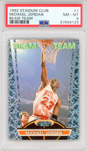 Michael Jordan 1992 Topps Stadium Club Beam Team Card #1 (PSA NM-MT 8)