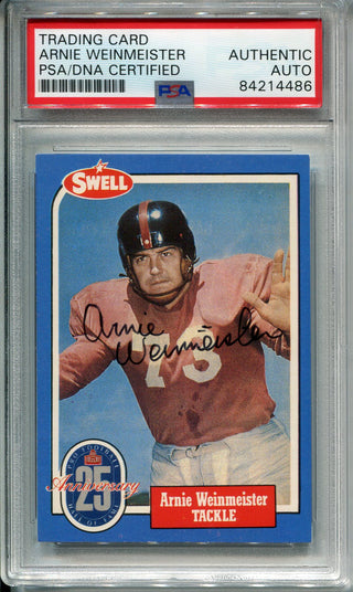 Arnie Weinmeister Autographed 1988 Swell Card #125 (PSA)