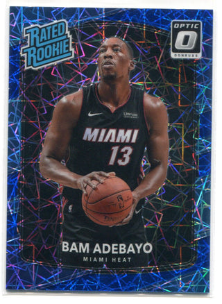 Bam Adebayo 2017 Donruss Optic Rated Rookie Blue Velocity #187 Card