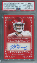 Kyler Murray 2019 1/1  Leaf Industry Summit Autographed Card#KM1 (PSA) Graded Auto 10