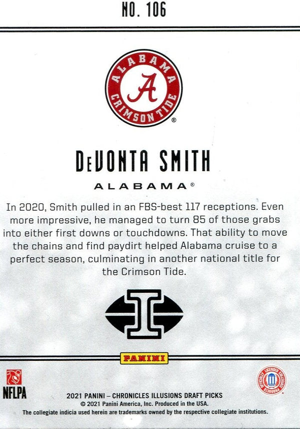 DeVonta Smith 2021 Panini Illusions Rookie Card