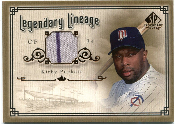 Kirby Puckett Legendary Lineage Jersey Card