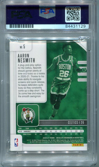 Aaron Nesmith 2020-21 Absolute Memorabilia #5 PSA Mint 9 RC