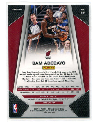 Bam Adebayo 2017 Green Prizm #51 Card