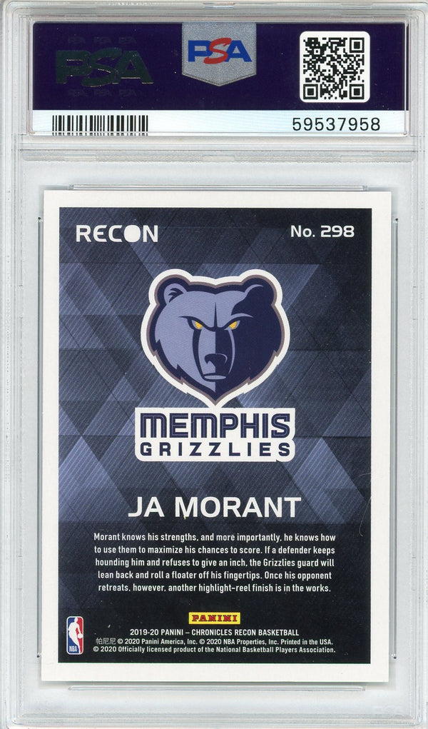 Ja Morant 2019 Panini Chronicles Rookie Card #298 (PSA)