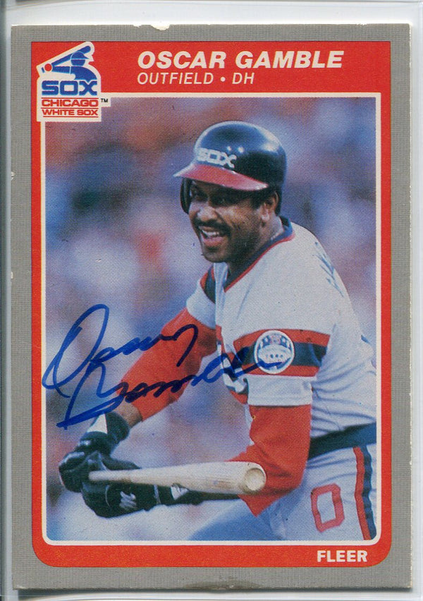 Oscar Gamble Autographed 1985 Fleer Card