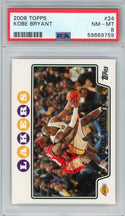 Kobe Bryant 2008 Topps Card #24 (PSA NM-MT 8)