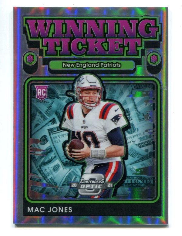 Mac Jones 2021 Panini Contenders Optic Winning Ticket Card #WT12