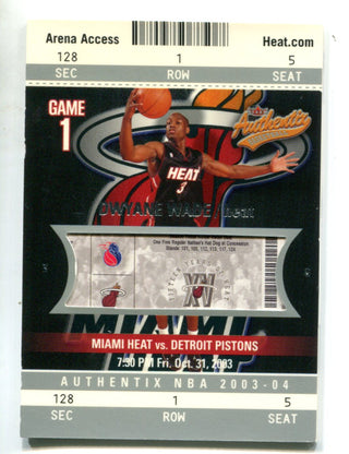 Dwyane Wade 2003 Fleer Rookie Authentix #128 RC /1250