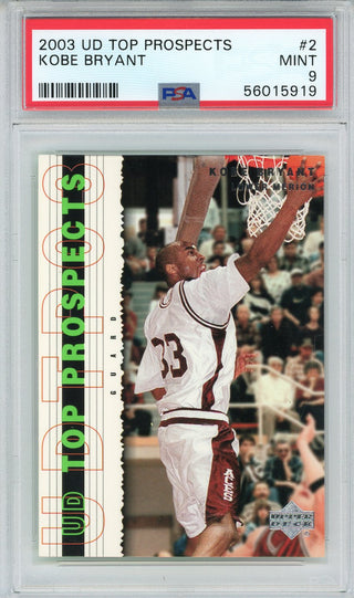 Kobe Bryant 2003 Upper Deck Top Prospects Card #2 (PSA)