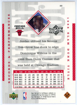 Michael Jordan 1999 Upper Deck Records & Performances Card #23