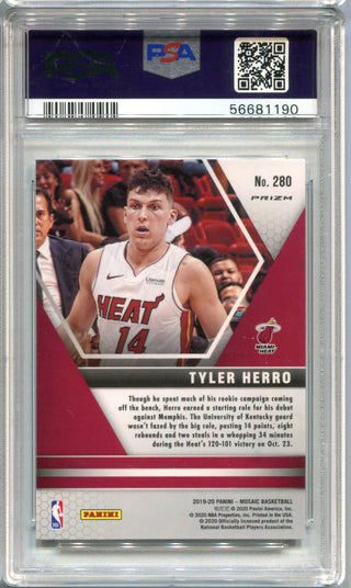 Tyler Herro 2019 Panini Mosaic #280 PSA GEM MT 10 Card