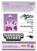 Mac Jones 2021 Panini Contenders Optic Winning Ticket Card #WT12