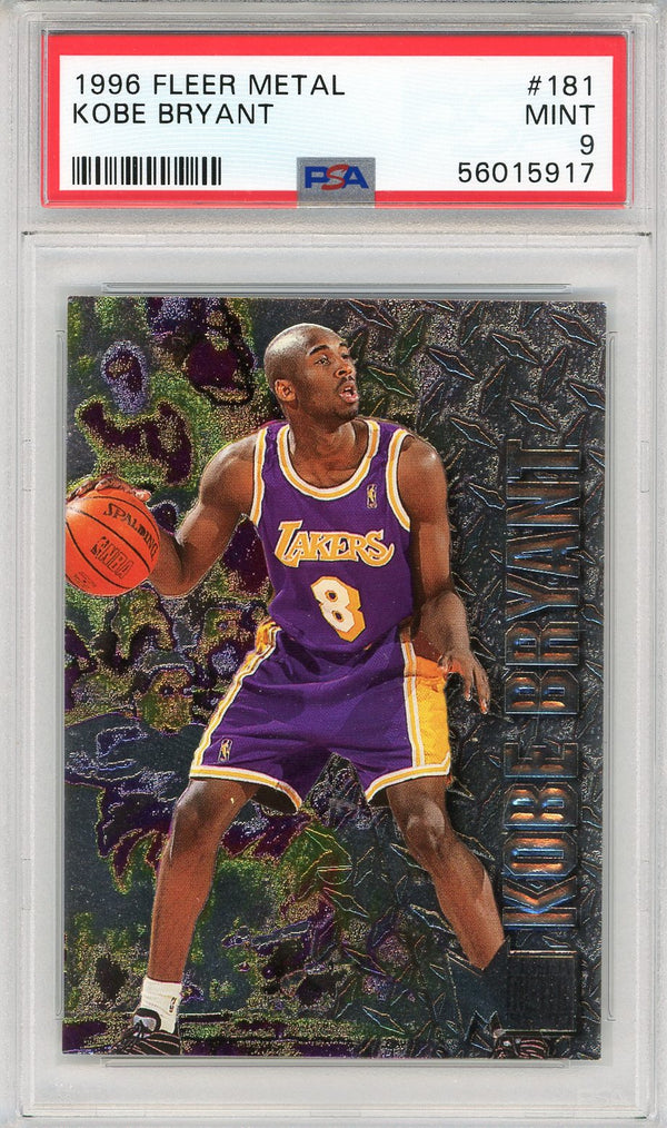 Kobe Bryant 1996 Fleer Metal Rookie Card #181 (PSA)