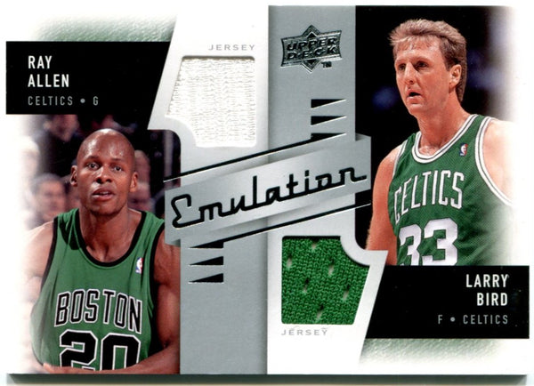 Ray Allen Larry Bird Upper Deck Emulation Duel Jersey Patch