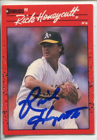 Rick Honeycutt Autographed 1990 Donruss Card #386