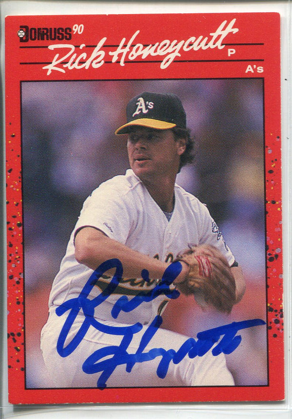 Rick Honeycutt Autographed 1990 Donruss Card #386