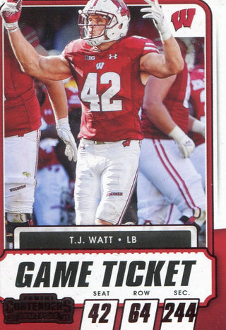 T.J. Watt 2021 Panini Contenders Card