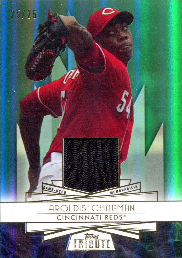 Aroldis Chapman 2014 Topps Tribute Jersey Card