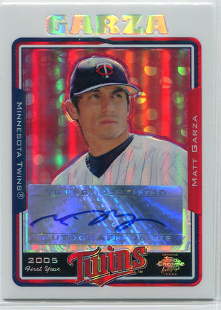 Matt Garza Autographed 2005 Topps Chrome Refractor Rookie Card