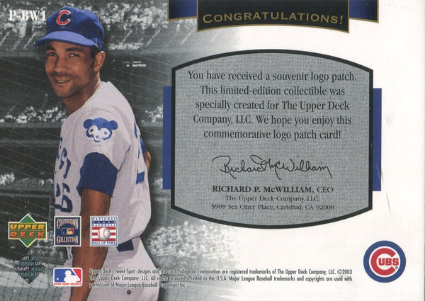 Billy Williams 2003 Upper Deck Patch Card