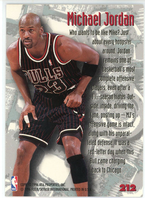 Michael Jordan 1995-96 Fleer Metal Nuts & Bolts Card #212