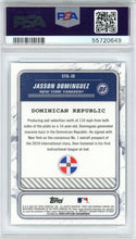 Jason Dominguez 2020 Bowman Chrome Spanning the Glove Rookie Card #JD (PSA)