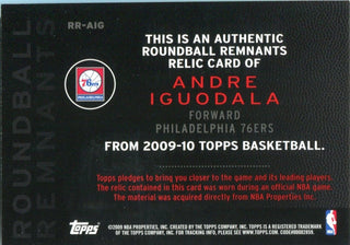 Andre Iguodala 2009-10 Topps Game Used Jersey Card