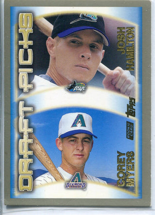 Josh Hamilton & Corey Myers 2000 Topps Draft Picks Rookie Card