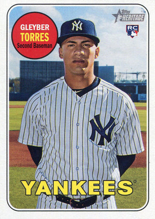 Gleyber Torres 2018 Topps Heritage Rookie Card