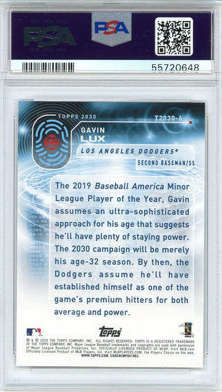 Gavin Lux 2020 Topps 2030 Rookie Card #6 (PSA)