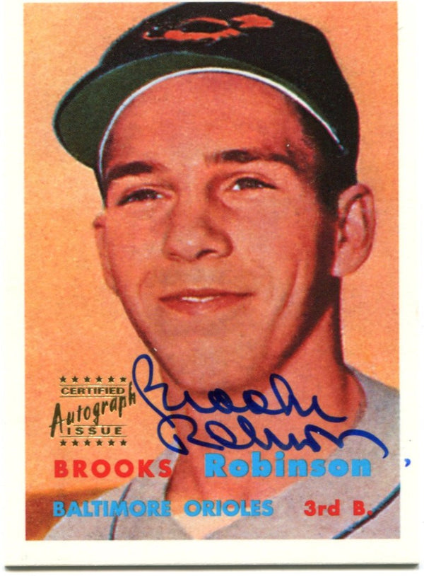 Brooks Robinson 1997 Reprint Authentic Auto Topps