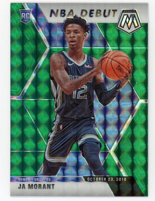 Ja Morant 2019-20 Panini Green Mosaic NBA Debut #274 RC