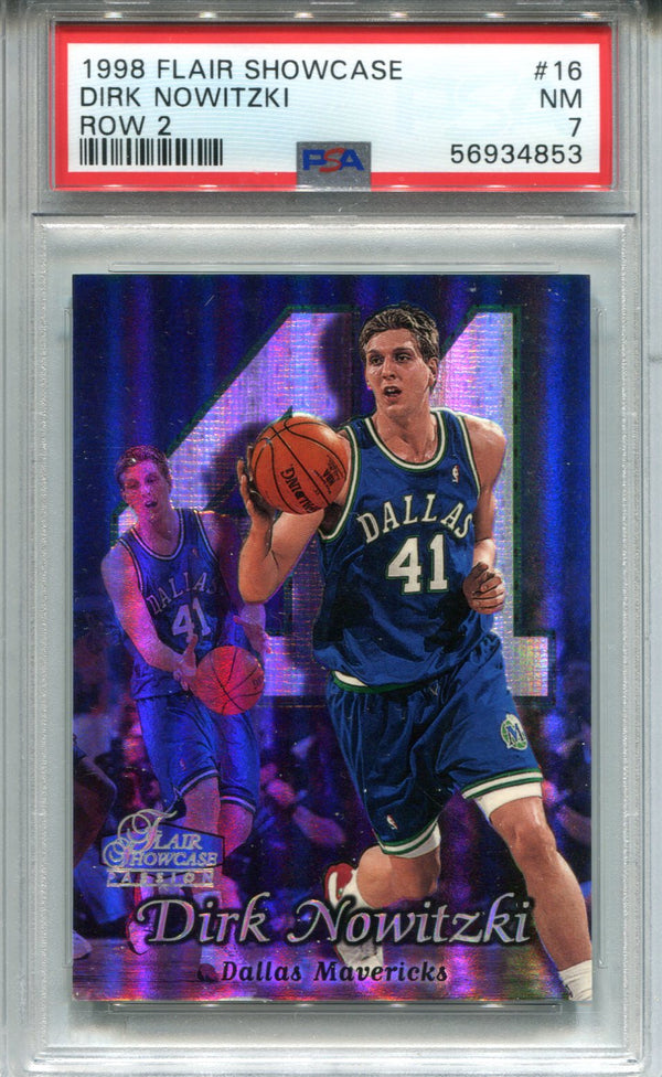 Dirk Nowitzki 1998 Flair Showcase PSA NM 7 Card