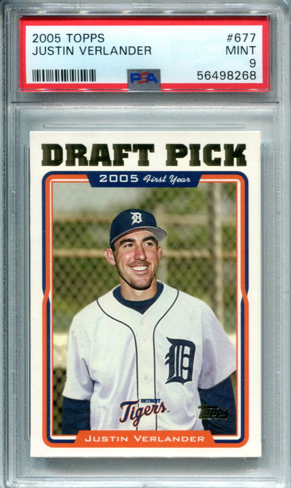 Justin Verlander 2005 Topps #677 PSA Mint 9 Card