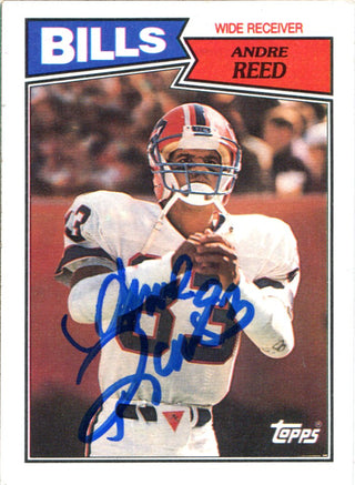 Andre Reed Autographed 1987 Topps Card