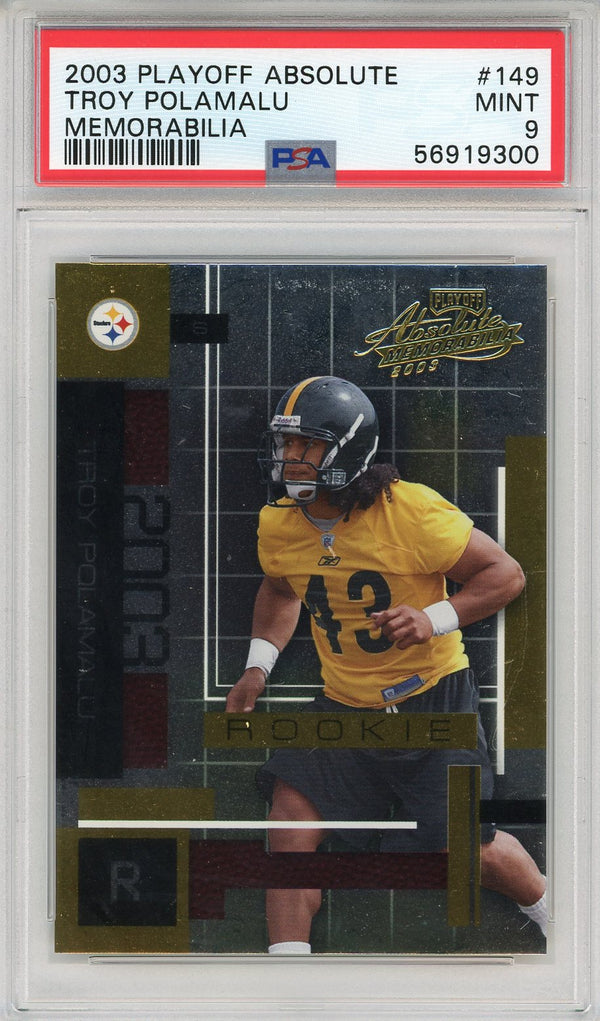 Troy Polamalu 2003 Playoff Absolute Memorabilia Rookie Card #149 (PSA)