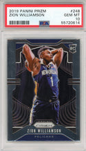 Zion Williamson 2019 Panini Prizm Rookie Card #248 (PSA)