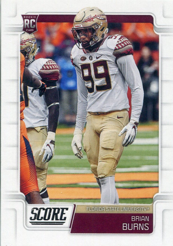 Brian Burns 2019 Panini Score Rookie Card