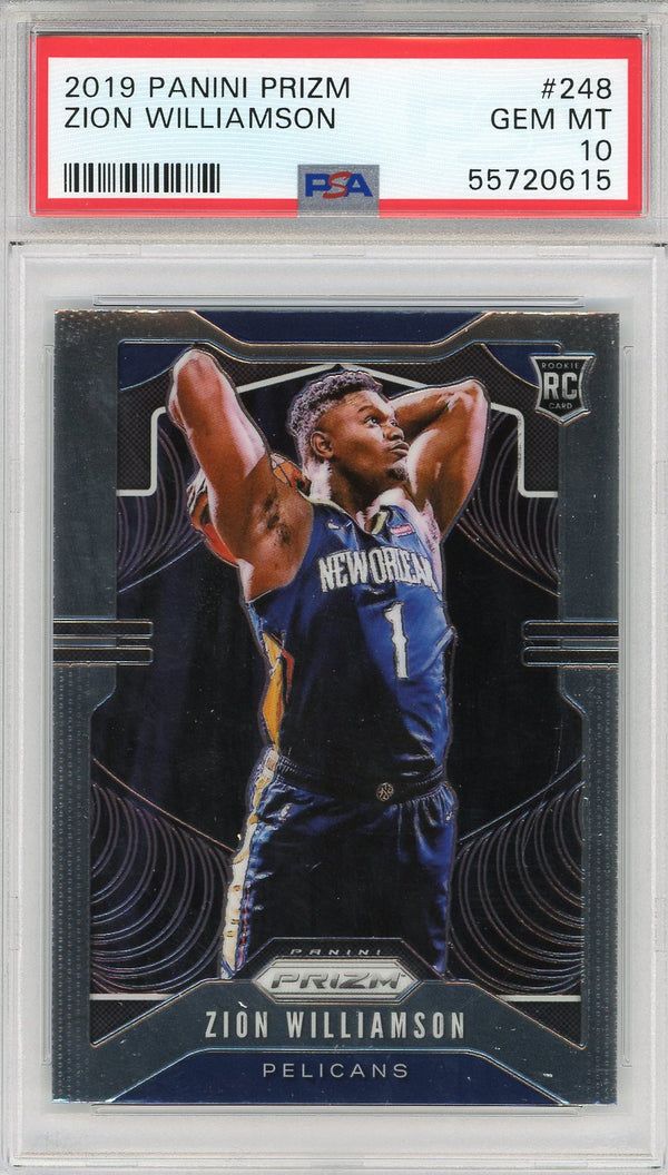 Zion Williamson 2019 Panini Prizm Rookie Card #248 (PSA)