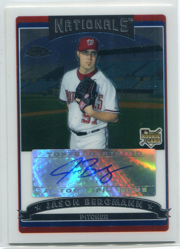 Jason Bergmann Autographed 2006 Topps Chrome Rookie Card