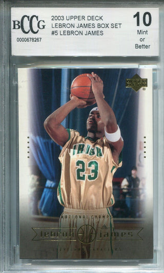 Lebron James 2003 Upper Deck #5 (BCCG) Graded 10 Mint