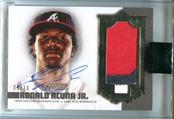 Ronald Acuna Jr. Autographed 2019 Topps Dynasty Jersey Card #DAP-RA6